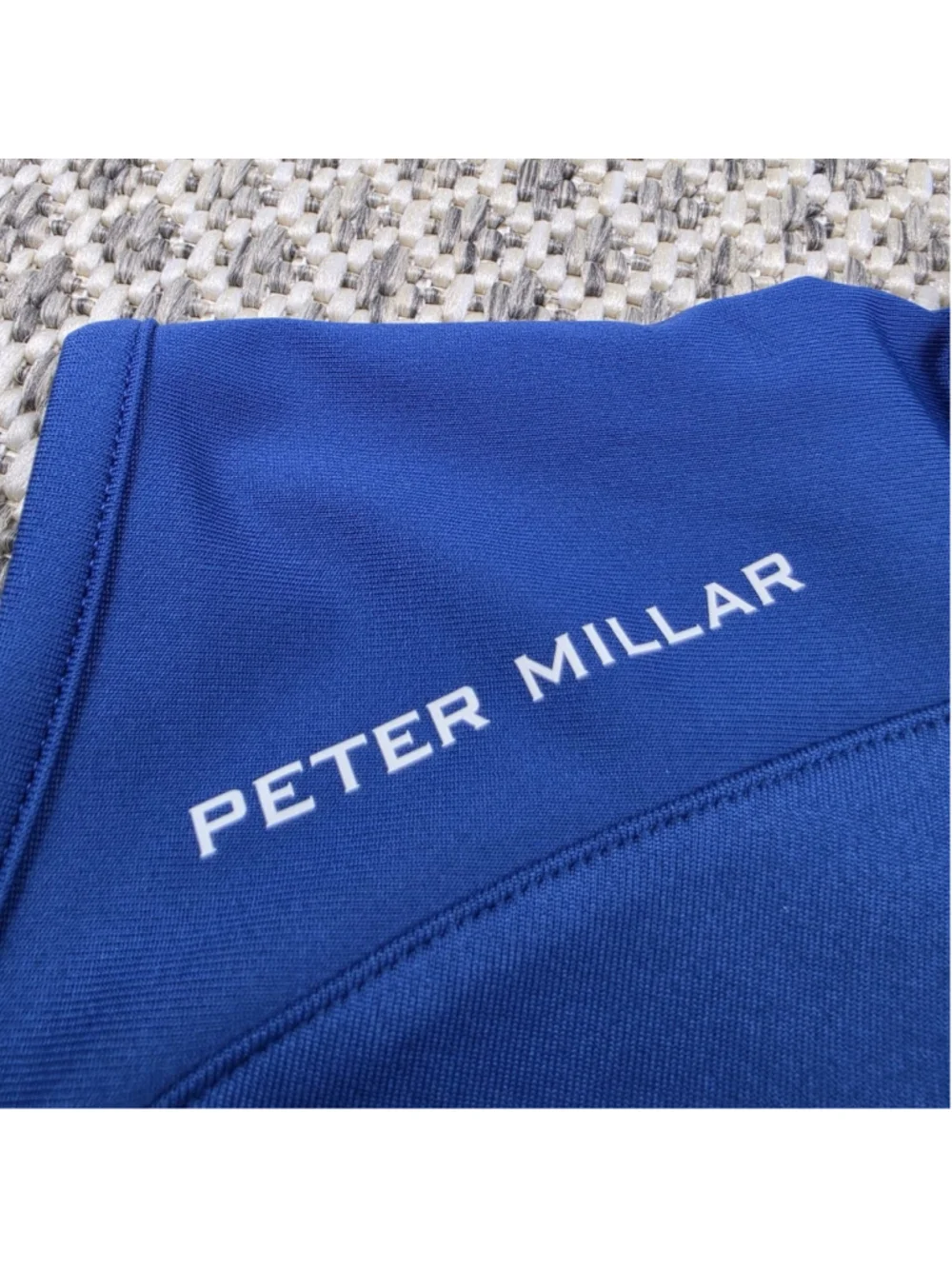Peter Millar Clouth Golf Club Crown Sport Vest Quarter Zip Blue Large
